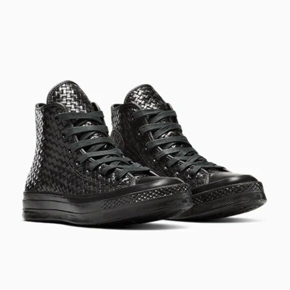 CONVERSE Chuck 70 Woven Leather A14450C 2025 RARE Black Men's High Top Size 10 - Picture 14 of 16